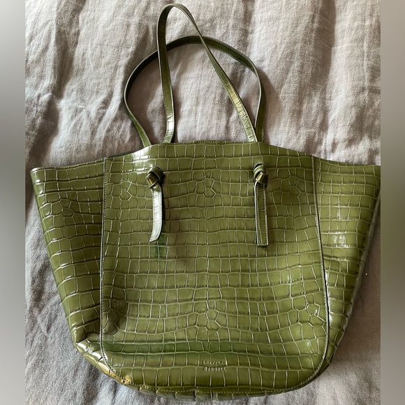 Loeffler Randall croc embossed leather tote - Picture 3 of 4